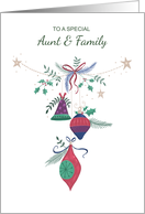 Aunt and Family Christmas Decorative Ornaments card
