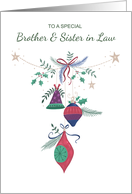 Brother and Sister in Law Christmas Decorative Ornaments card