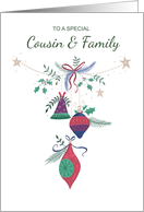 Cousin and Family Christmas Decorative Ornaments card