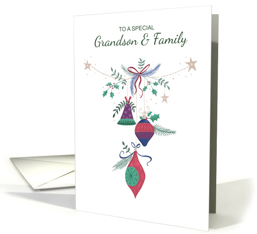 Grandson and Family Christmas Decorative Ornaments card (1742064)