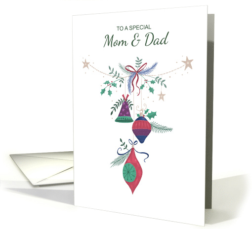 Mom and Dad Christmas Decorative Ornaments card (1742066)