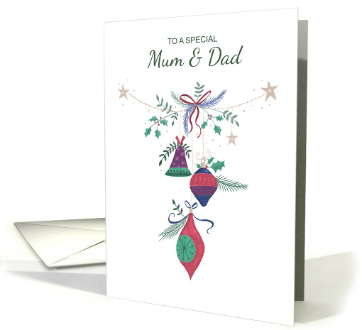 Mum and Dad Christmas Decorative Ornaments card (1742070)