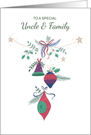 Uncle and Family Christmas Decorative Ornaments card