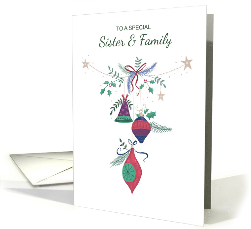 Sister and Family Christmas Decorative Ornaments card (1742080)