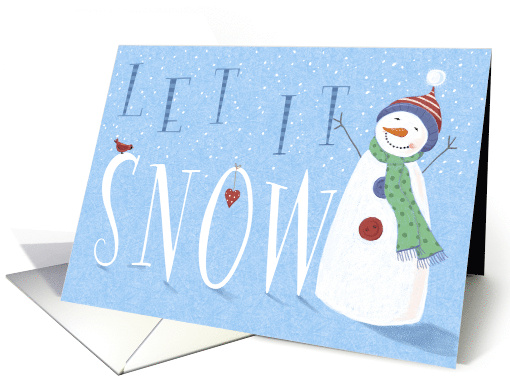 Let it Snow Lettering Snowman card (1742260)