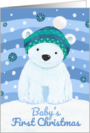 Baby’s First Christmas Cute Polar Bear card