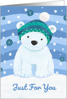 Gift Card Christmas Cute Polar Bear card