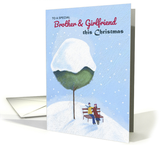 Brother and Girlfriend Christmas Couple Under Tree card (1742910)