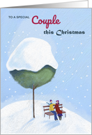 Special Couple Christmas Couple Under Tree card