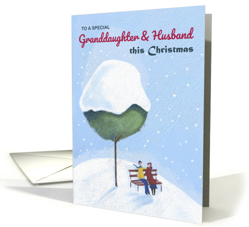 Granddaughter and Husband Christmas Couple Under Tree card (1742926)