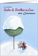 Sister and Brother in Law Christmas Couple Under Tree card
