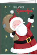 Grandpa Christmas Santa Claus Wave card
