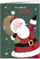Special Son Christmas Santa Claus Wave card