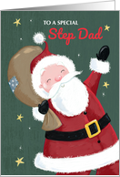 Step Dad Christmas Santa Claus Wave card