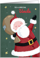 Uncle Christmas Santa Claus Wave card