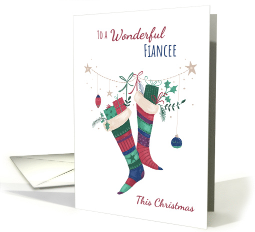 For Fiancee Christmas Stockings card (1744206)