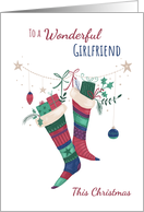 For Girlfriend Christmas Stockings card