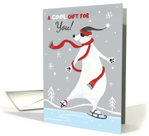 Gift Card Christmas Skating Polar Bear card (1744354)