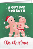 A Gift for you Both Money Card Christmas Gingerbread Couple card