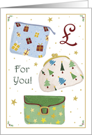 Gift Card Christmas Pound Sign Purses Wallets card