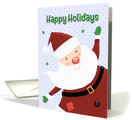 Happy Holidays Cute Smiling Santa Claus card (1745990)