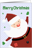 Merry Christmas Cute Smiling Santa Claus card