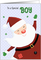 Special Boy Christmas Cute Smiling Santa Claus card