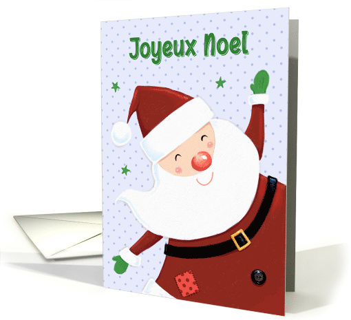 Joyeux Noel French Christmas Cute Smiling Santa Claus card (1746068)