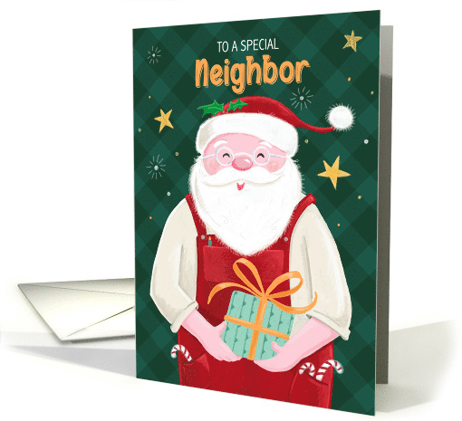 Neighbor Christmas Santa Claus in Red Dungarees card (1746128)
