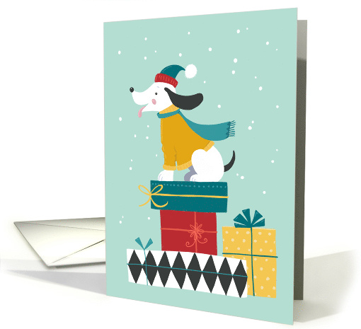 Christmas Holiday Dog on Festive Parcels card (1747258)