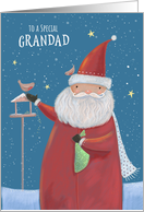 Grandad Christmas Santa Claus Winter Bird Table card
