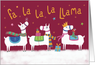 Christmas Fa La La La Llamas card