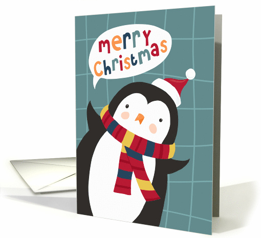 Merry Christmas Simple Cute Penguin card (1747846)