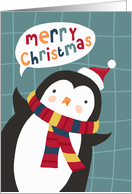 Merry Christmas Simple Cute Penguin card