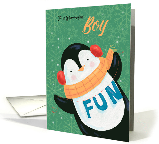 Wonderful Boy Christmas Fun Penguin card (1748804)