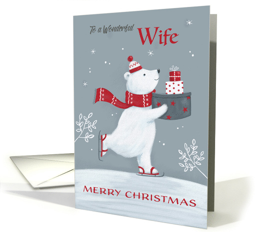 Wonderful Wife Christmas Polar Bear with Gifts card (1748850)