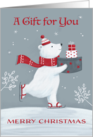A Gift for you Christmas Polar Bear with Gifts card