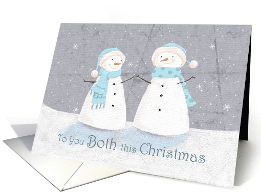 To You Both this Christmas Soft Pastel Snowman Couple card (1748938)