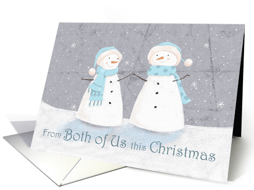 From Both of Us Christmas Soft Pastel Snowman Couple card (1748940)