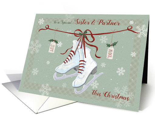 Sister & Partner Christmas Skate Boots on Ribbon card (1748980)