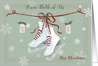 From Both of Us Christmas Skate Boots on Ribbon card
