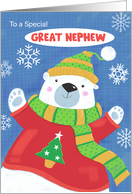 Great Nephew Christmas Cuddly Sweater Polar Bear card