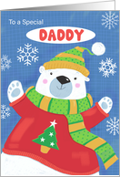 Special Daddy Christmas Cuddly Sweater Polar Bear card