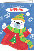 Nephew Gift Card Christmas Cuddly Sweater Polar Bear card