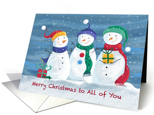 To All of You Merry Christmas Snowmen Group card (1750412)