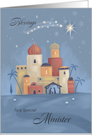 Minister Star Over Bethlehem Jesus Christ Manger card