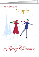 Couple Christmas Skating Couple card