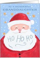 Granddaughter Santa Claus Christmas Ho Ho Ho card