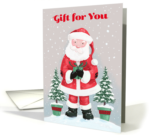 Gift for You Santa Claus with Gift and Trees card (1809562)