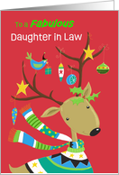 Fabulous Daughter in Law Decorated Reindeer card